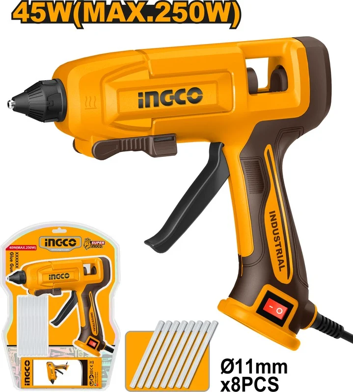Клеевой пистолет INGCO GG408 INDUSTRIAL 250 Вт 11,2 мм