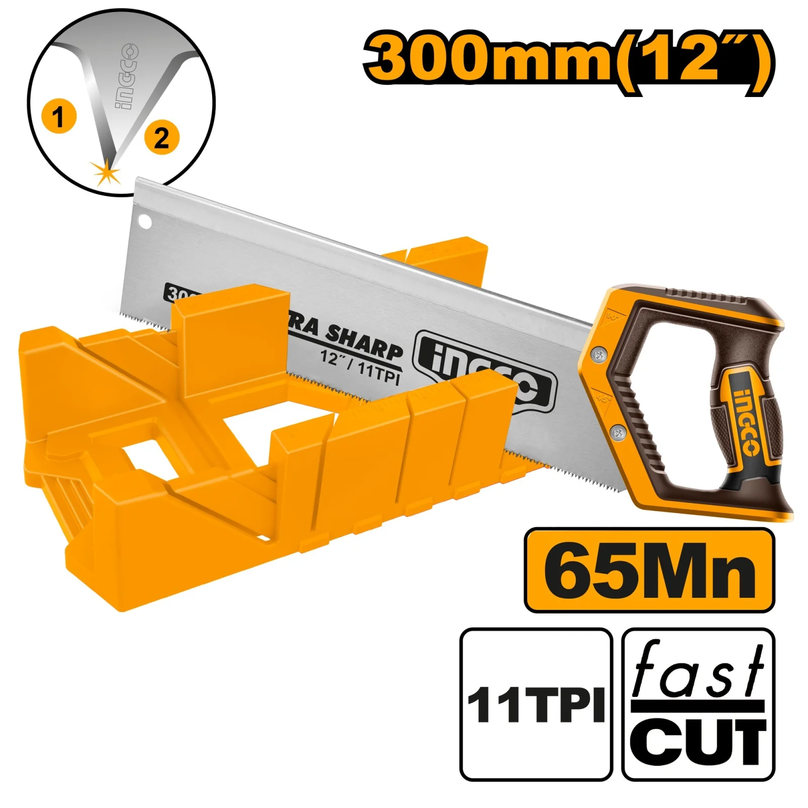 Ножовка обушковая со стуслом INGCO HMBSB30062 300 мм