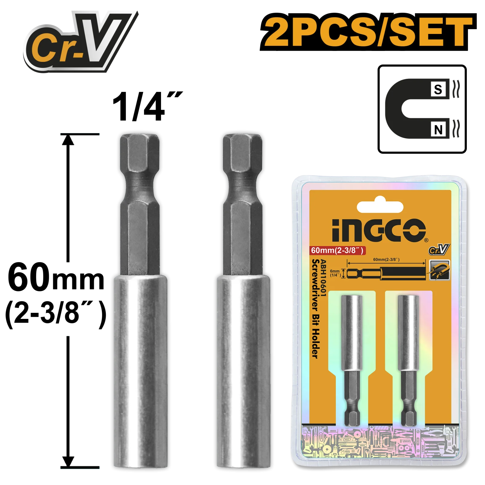 Держатель для бит магнитный INGCO ABH10601