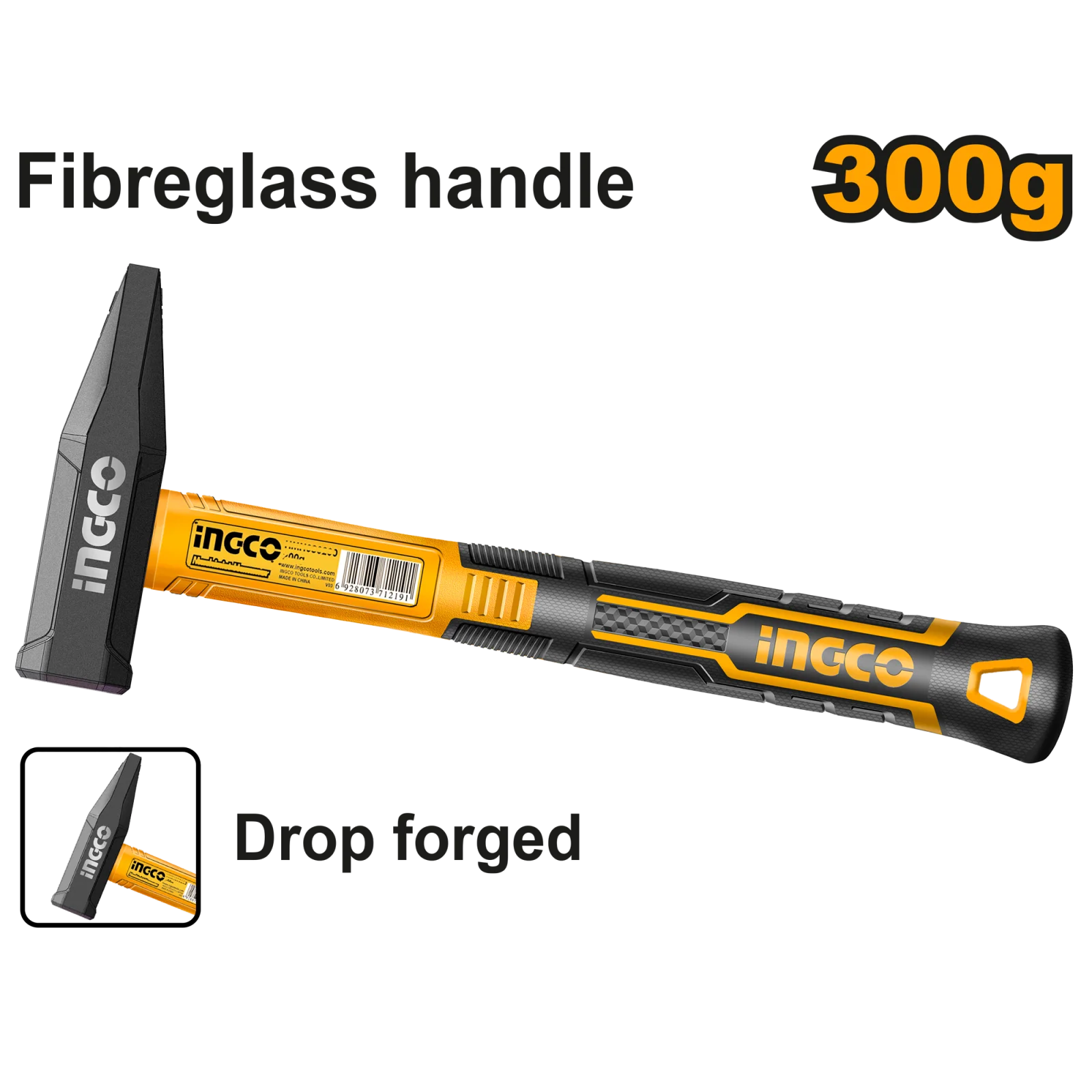Молоток слесарный INGCO HMH8180300 INDUSTRIAL 300 г