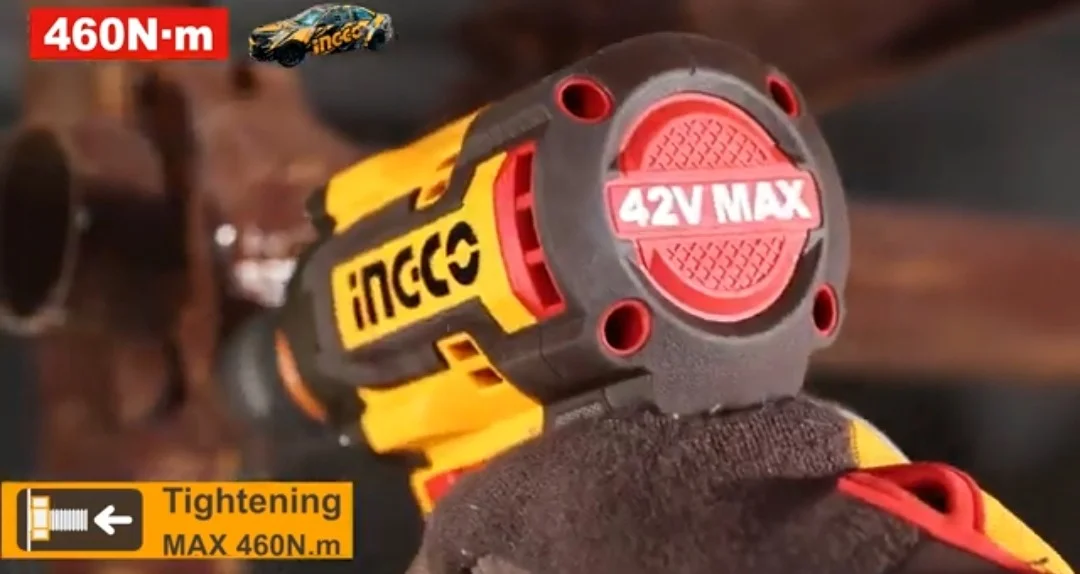 Аккумуляторный бесщёточный ударный гайковёрт INGCO CIWLI42461 INDUSTRIAL 42 В 1/2
