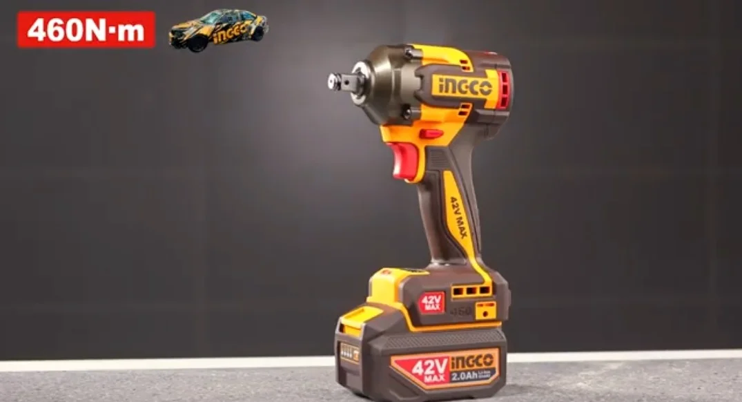 Аккумуляторный бесщёточный ударный гайковёрт INGCO CIWLI42461 INDUSTRIAL 42 В 1/2