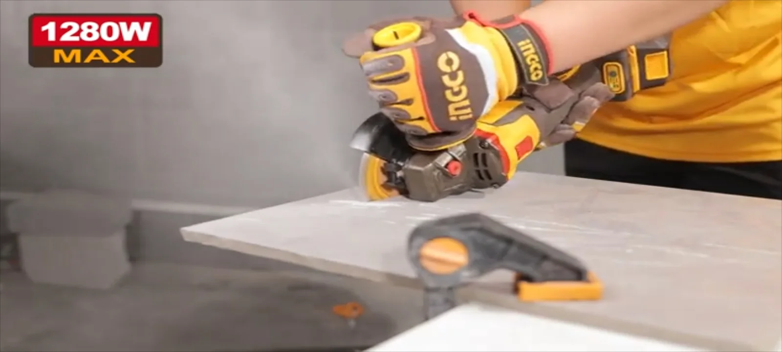 Аккумуляторная угловая шлифовальная машина (УШМ) INGCO CAGLI4128112 INDUSTRIAL 42 В 115 мм 2х2,5 Ач — фото 9