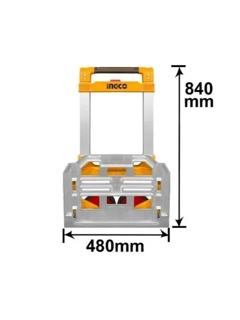 Тележка ручная складная INGCO HHWB61201 INDUSTRIAL для модульных ящиков (система хранения) — фото 3