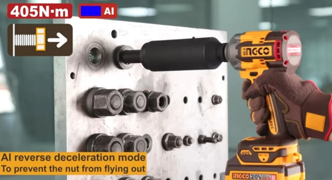 Аккумуляторный бесщеточный ударный гайковерт INGCO CIWLI20451 INDUSTRIAL 20 В 1/2