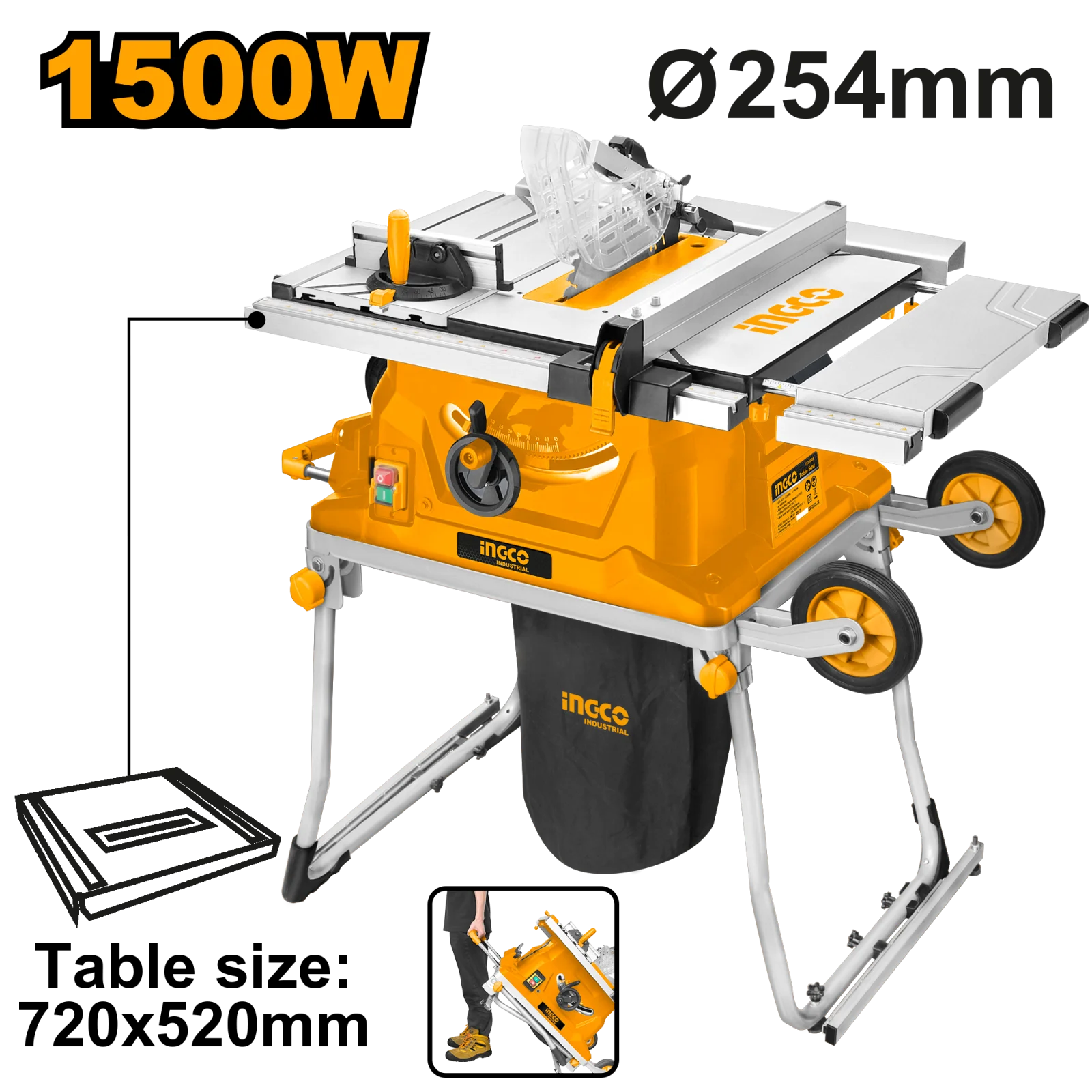 Станок циркулярный INGCO TS15008 INDUSTRIAL 1500 Вт
