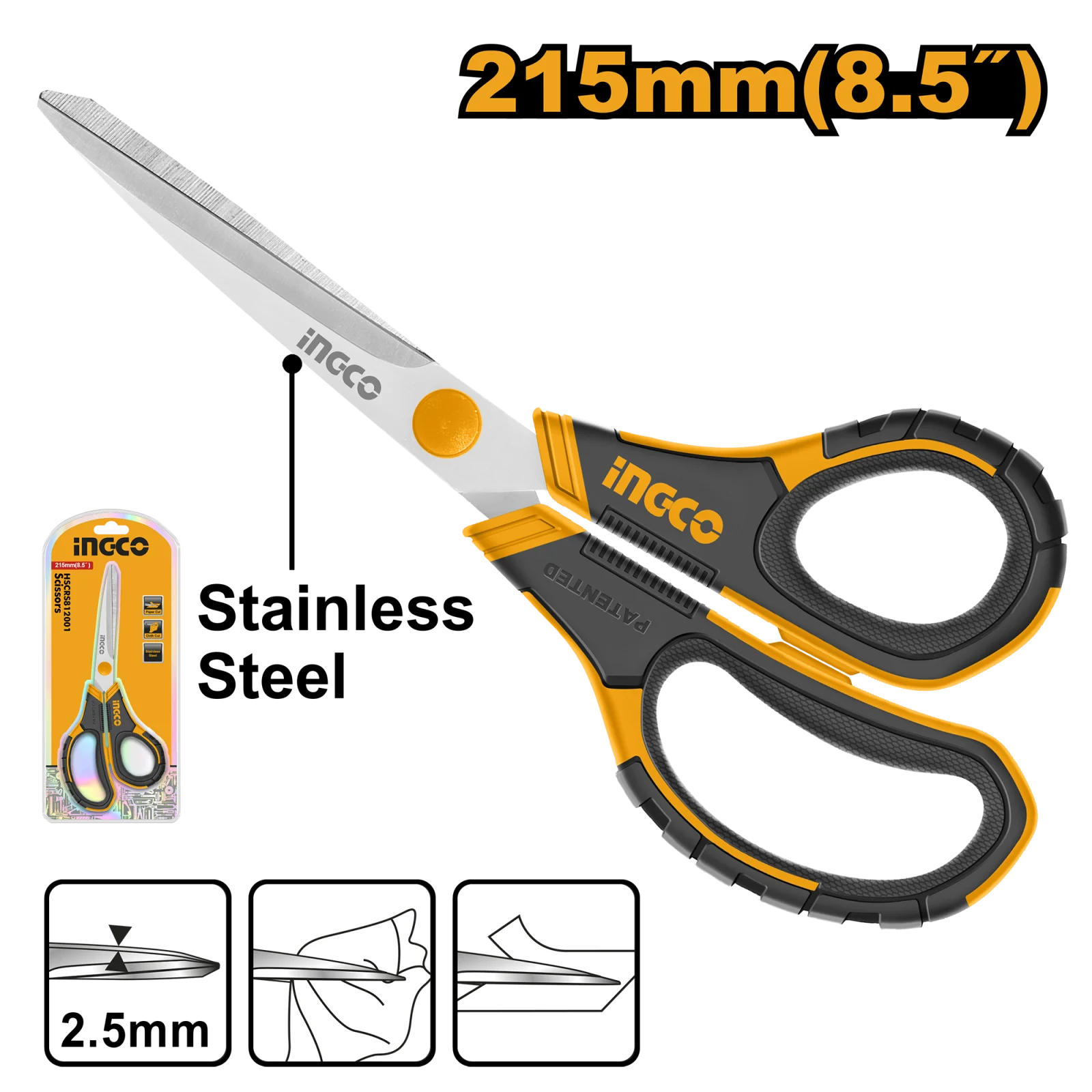 Ножницы универсальные INGCO HSCRS812001 215 мм