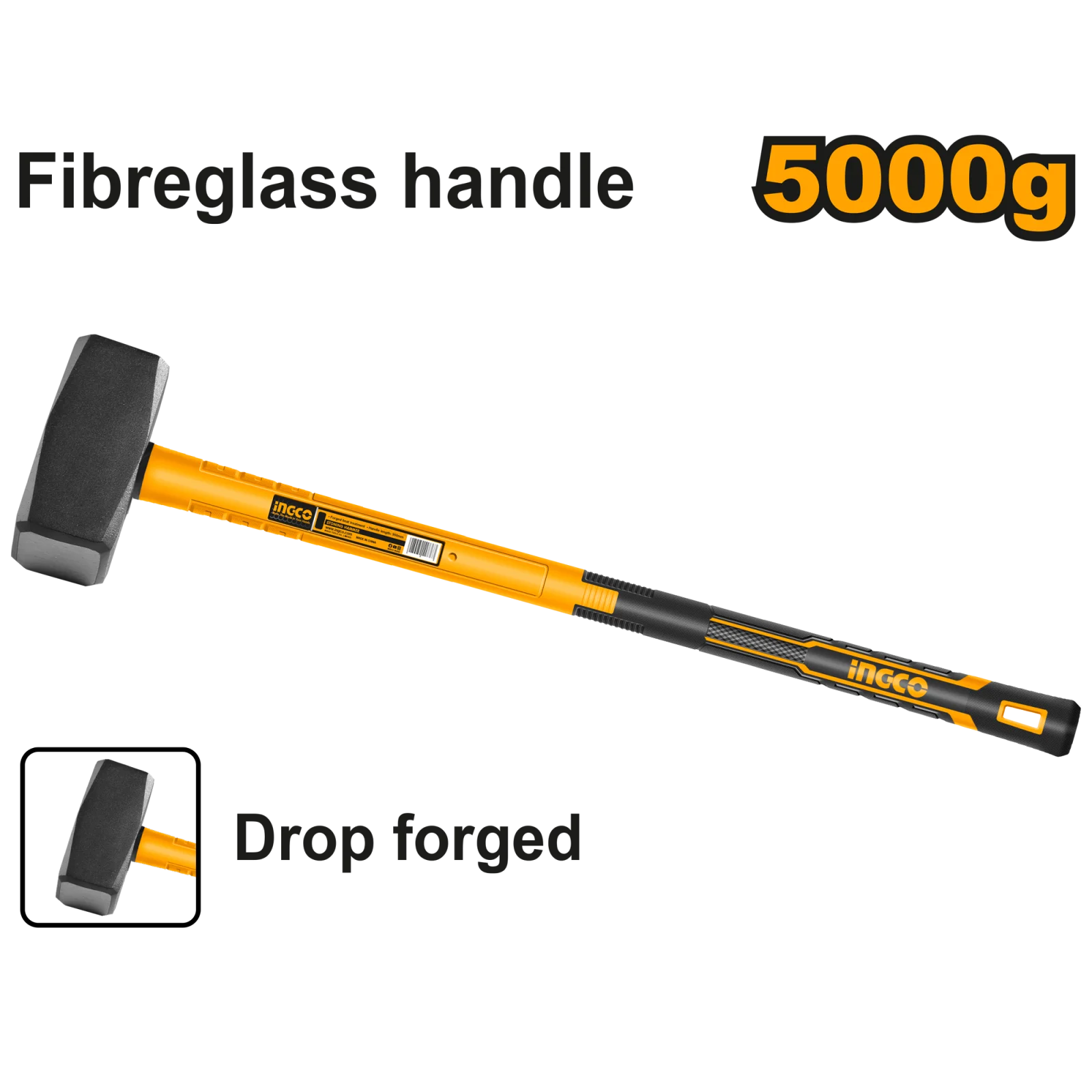 Кувалда с фиберглассовой рукояткой INGCO HSTH03598 5 кг