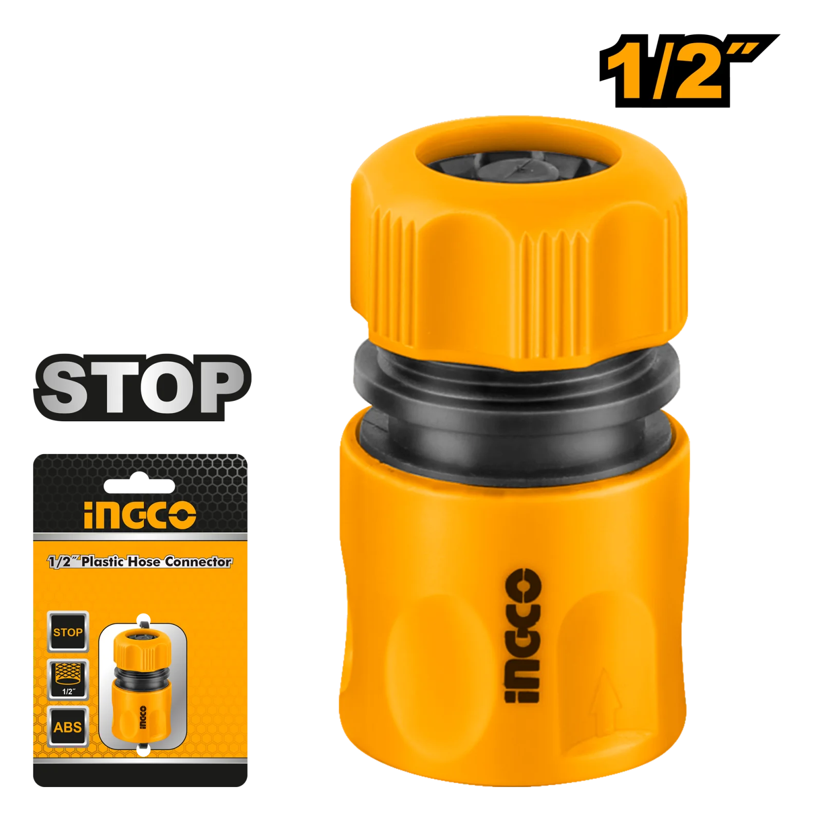 Быстрый соединитель пластикового шланга INGCO HHCS01121 1/2
