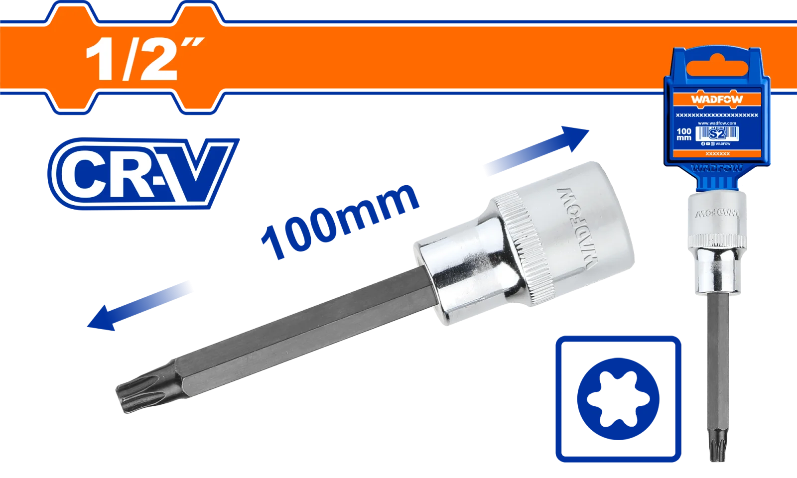 Бита WADFOW WSC5217 TORX T50 1/2