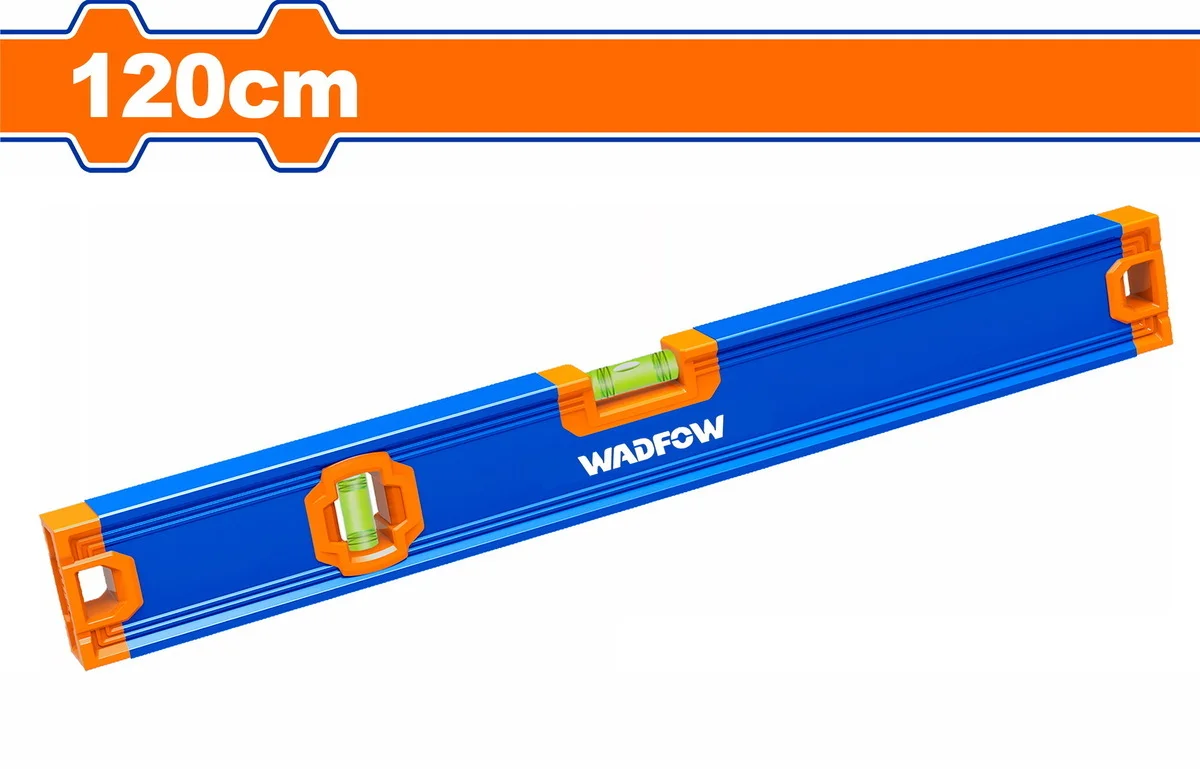 Строительный алюминиевый уровень WADFOW WSL2G120 120 см — фото 1