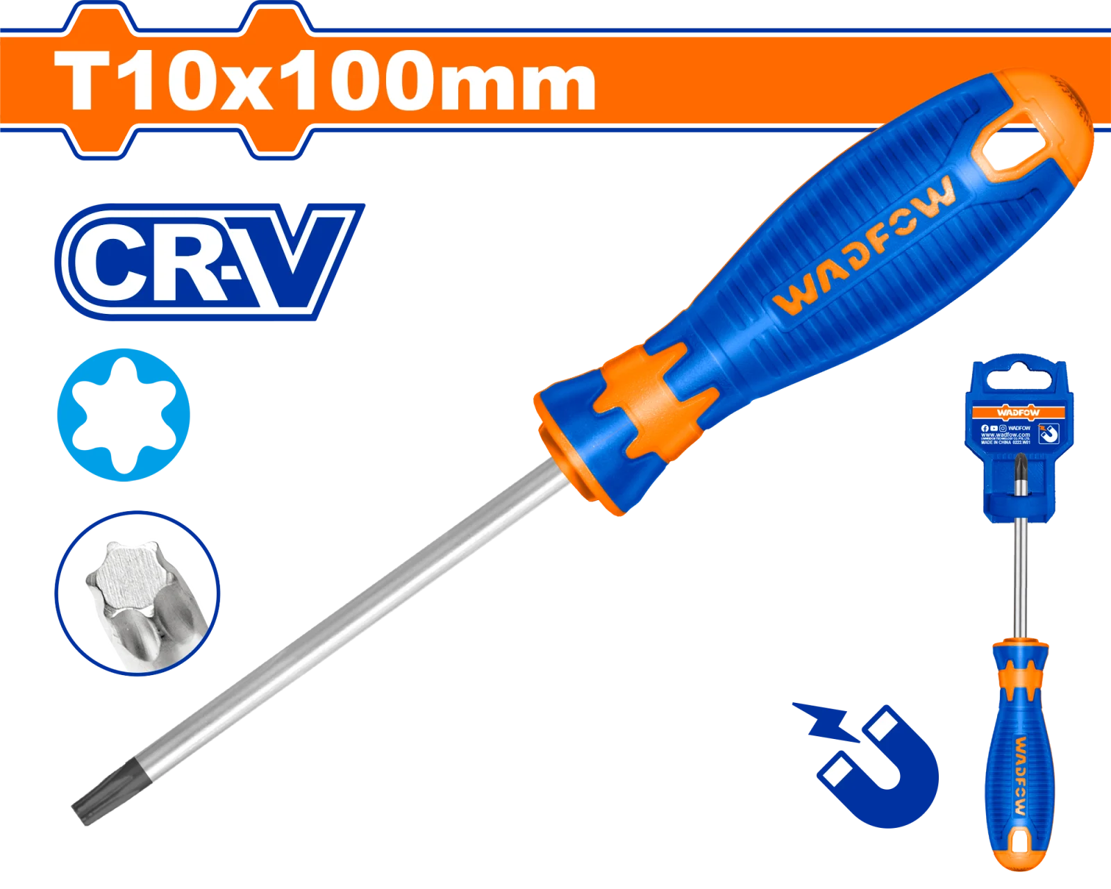 Отвертка Torx WADFOW WSDT214 T10х100 мм — фото 1