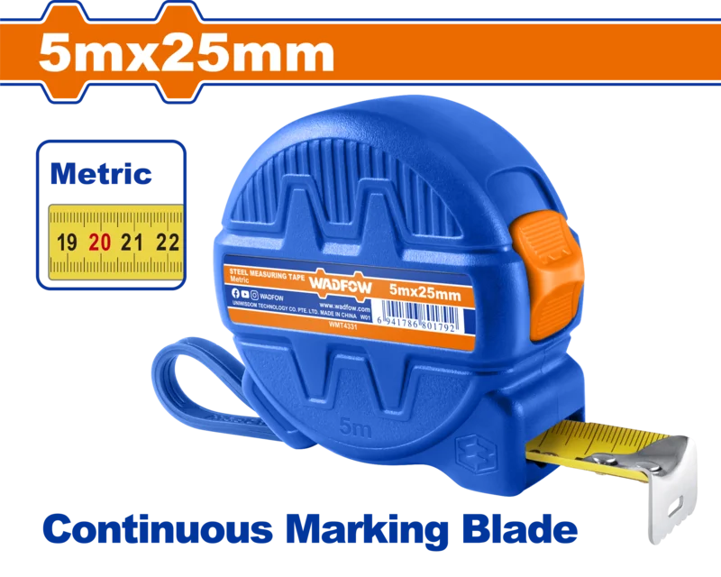Рулетка WADFOW WMT4331 5м х 25мм