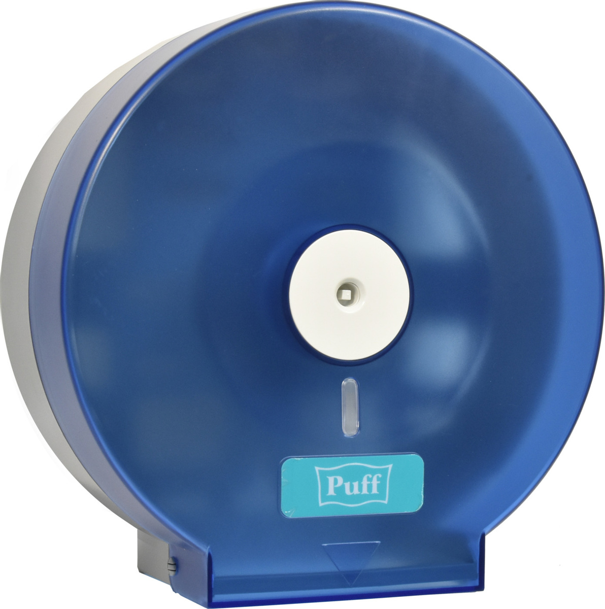 Диспенсер для туалетной бумаги PUFF-7115, синий, с ключом 29х14х30см
