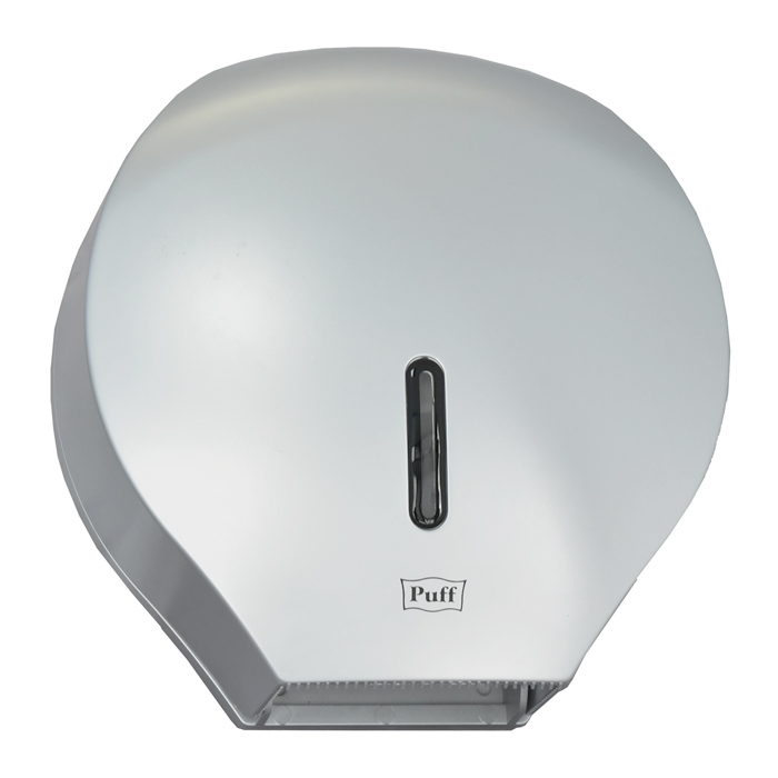 Диспенсер для туалетной бумаги PUFF-7120S, хром, ABS-пластик, с ключом 29х28х13см