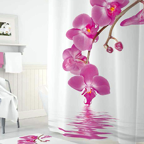 Шторы д/ванн Tropikhome DIGITAL PRINTED Orchid 180х200см — фото 1