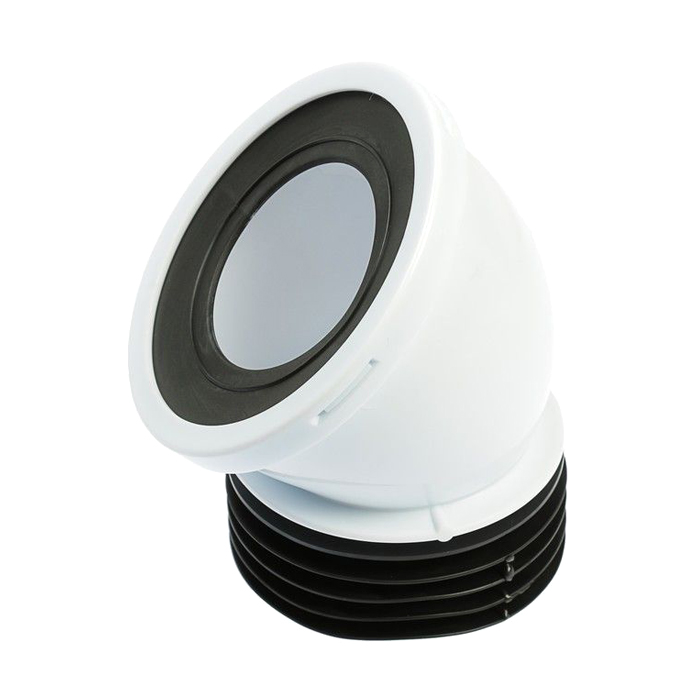 Труба фановая 100*45 град короткая W4228