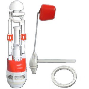 Арматура для бачка боковая подводка, пласт. кнопка СБкпм-Бм-Б-В (ИНКОЭР) — фото 1
