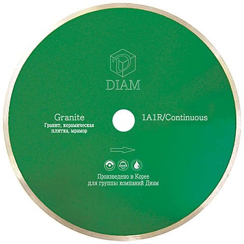 Диск алмазный 180х25,4мм Granite (DIAM) сплошной /керам.и мрамор.плитка арт. 000241/ — фото 1