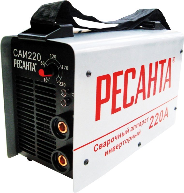 Инвертор сварочный САИ-220 (РЕСАНТА) /220В, мощность 6,6кВт, 10-220А, 1,6-5,0мм, 4,9кг/ — фото 1